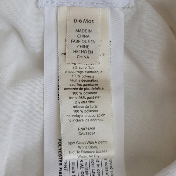 POTTERY BARN KIDS UNICORN COSTUME HALLOWEEN WHITE GOLD BABY 0-6 MONTHS - Picture 13 of 15